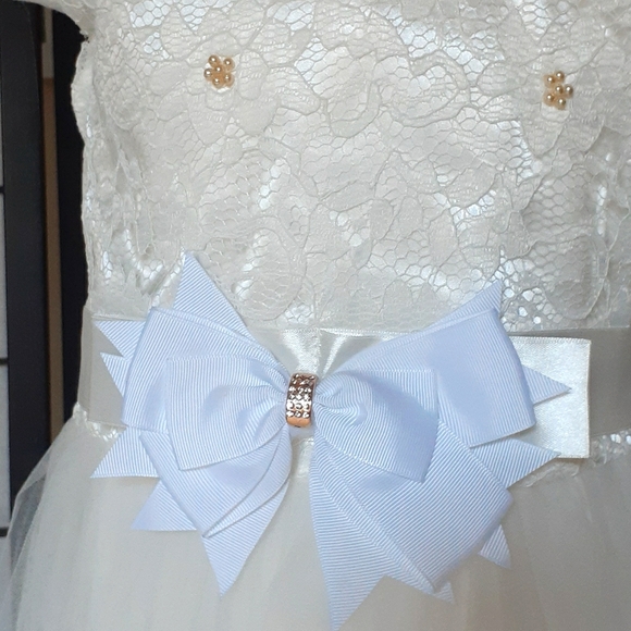 Girl Dress for Party or Communion size 8 white - Picture 3 of 7